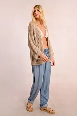 Gilet en maille irisé et semi-transparence