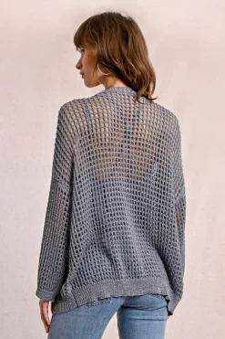 Gilet en maille irisé et semi-transparence
