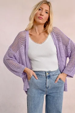 Gilet en maille irisé et semi-transparence