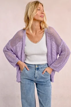 Gilet en maille irisé et semi-transparence