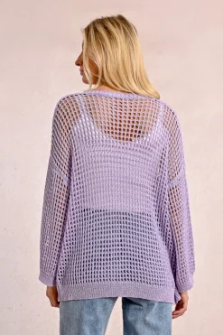 Gilet en maille irisé et semi-transparence