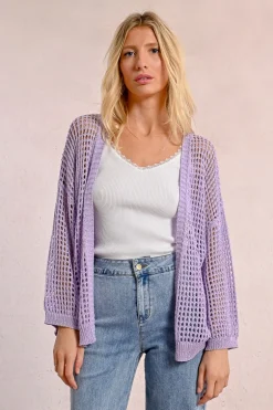 Gilet en maille irisé et semi-transparence