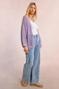 Gilet en maille irisé et semi-transparence