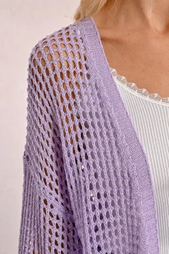 Gilet en maille irisé et semi-transparence