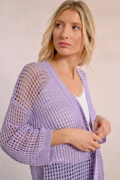 Gilet en maille irisé et semi-transparence