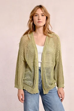 Gilet en maille irisé et semi-transparence