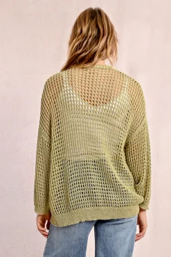 Gilet en maille irisé et semi-transparence