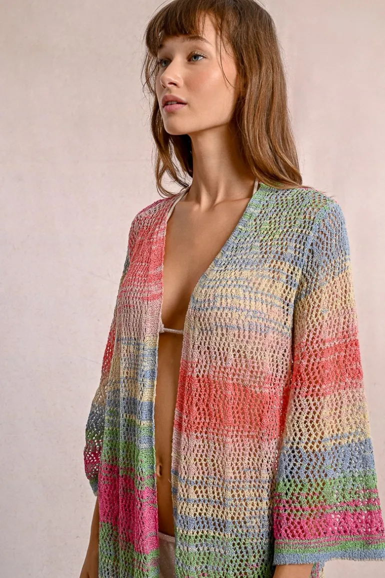 Gilet large ajouré
