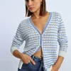 Gilet rayé oversize