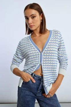 Gilet rayé oversize