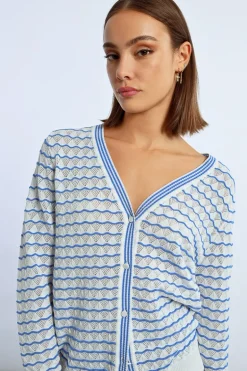 Gilet rayé oversize