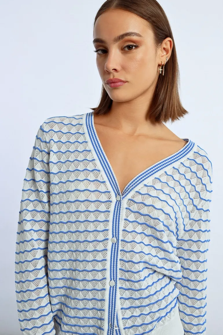 Gilet rayé oversize