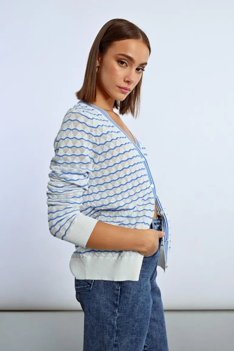 Gilet rayé oversize