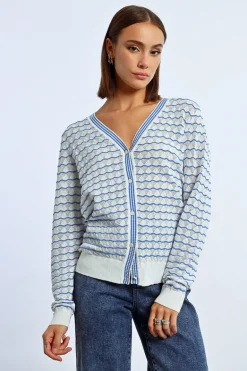 Gilet rayé oversize
