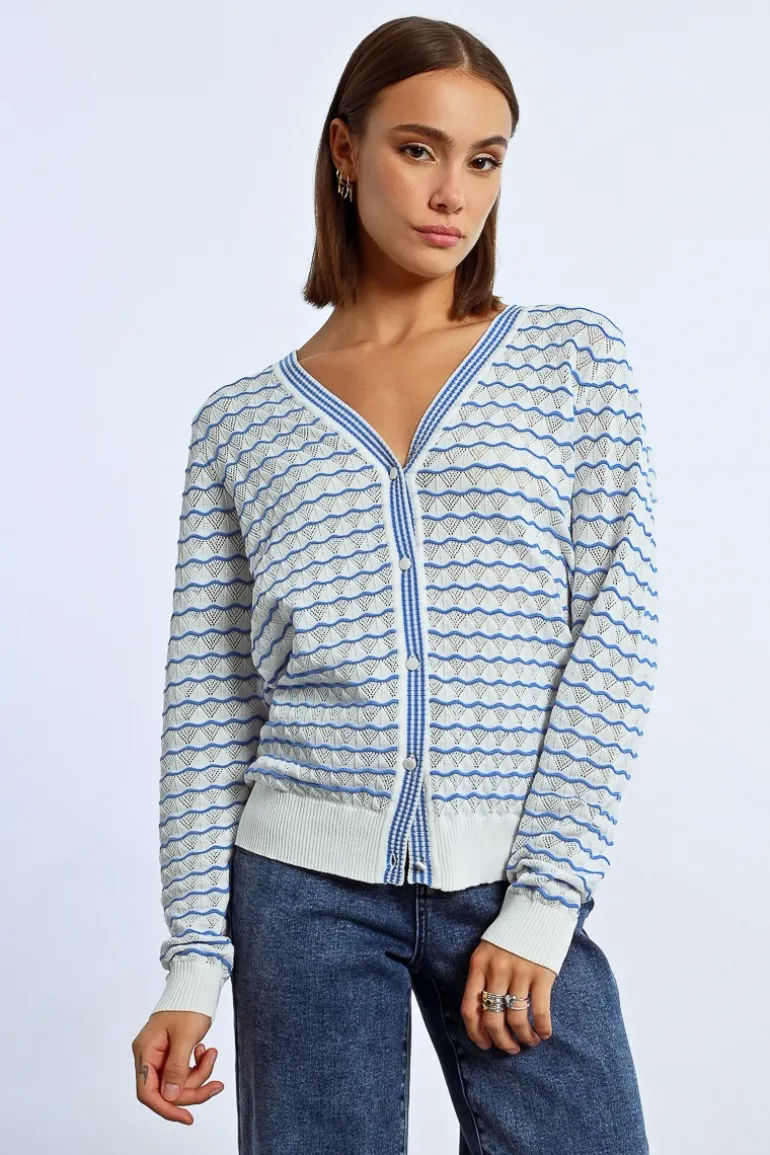 Gilet rayé oversize