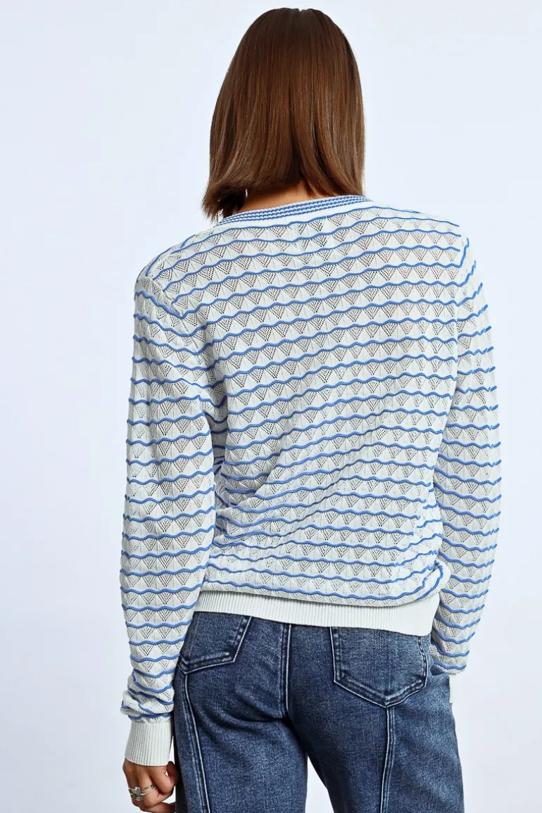 Gilet rayé oversize