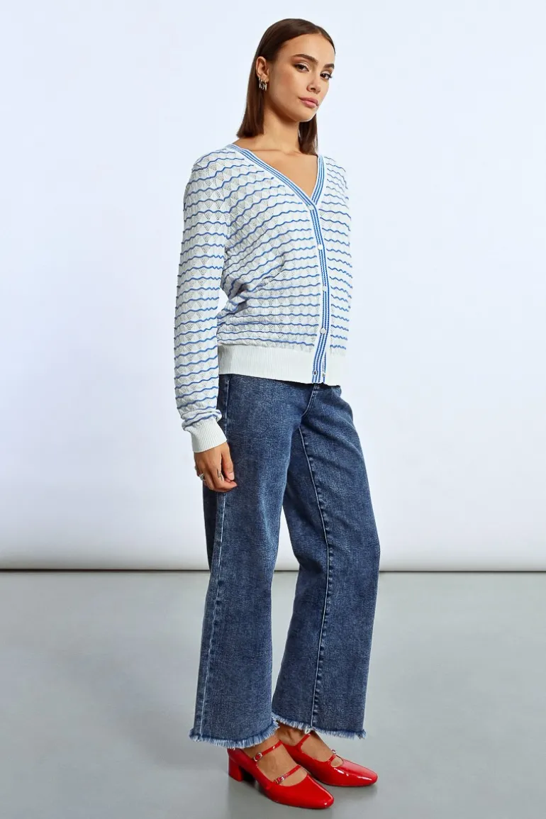 Gilet rayé oversize