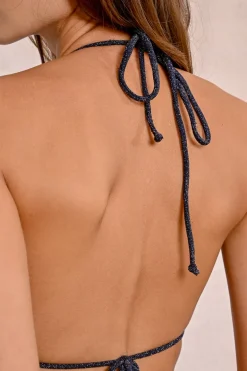 Haut de maillot de bain triangle irisé