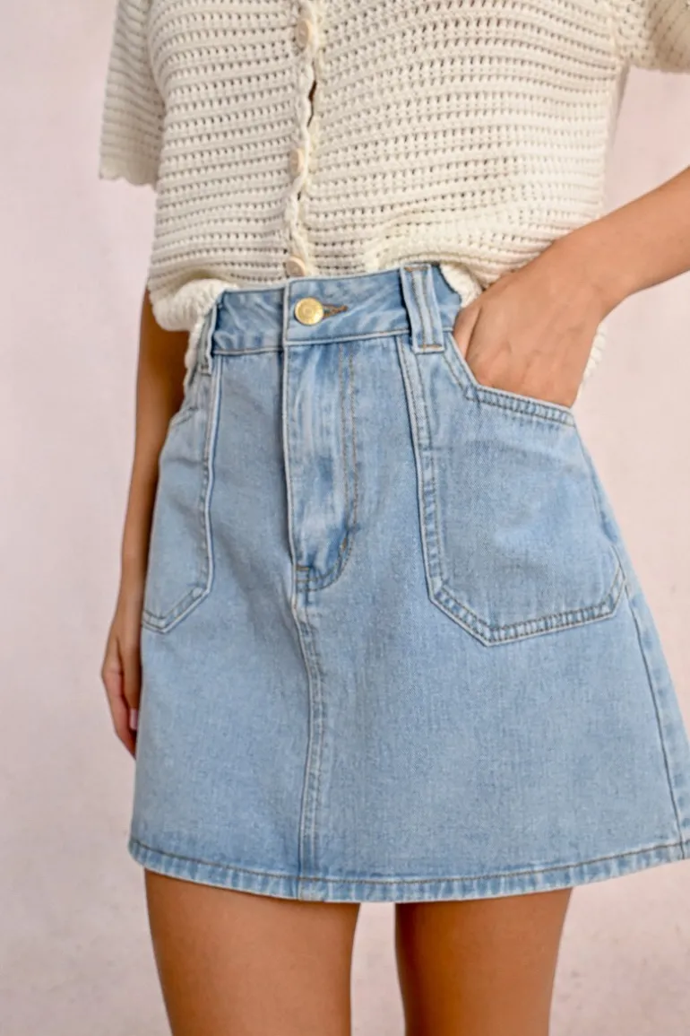Jupe courte en jean