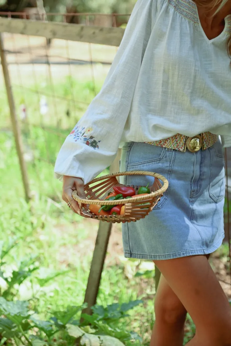 Jupe courte en jean