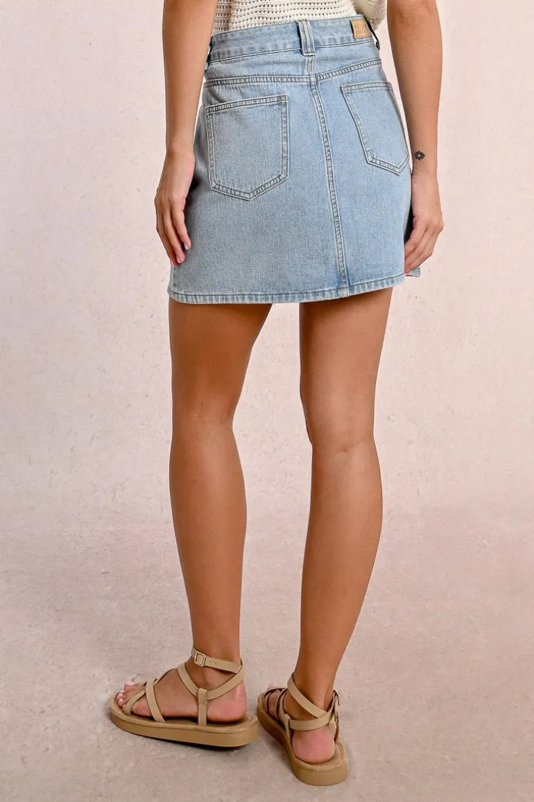 Jupe courte en jean