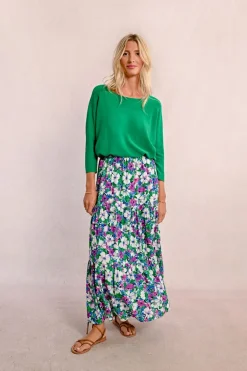 Jupe longue à fleurs