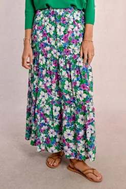 Jupe longue à fleurs