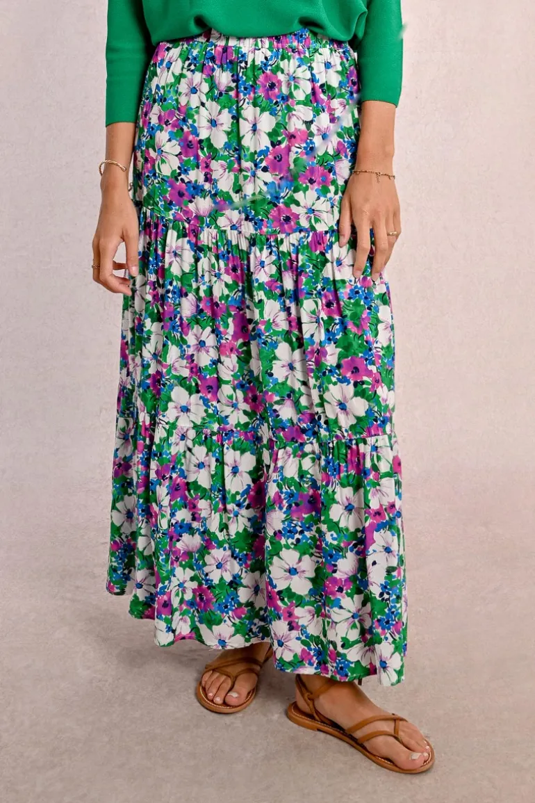 Jupe longue à fleurs