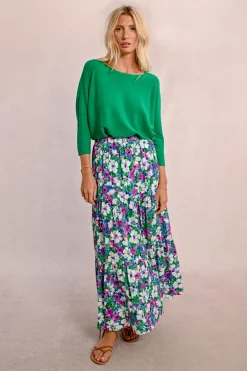 Jupe longue à fleurs