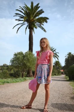 Jupe taille haute à imprimé