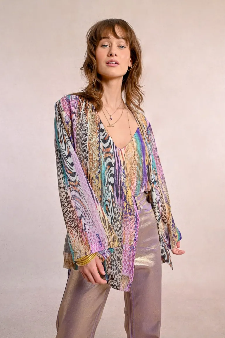 Kimono manches longues à imprimé
