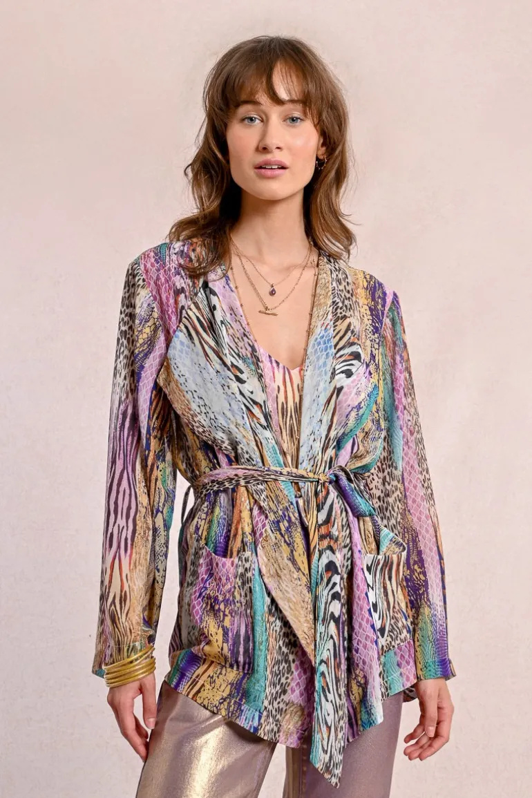 Kimono manches longues à imprimé