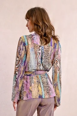 Kimono manches longues à imprimé