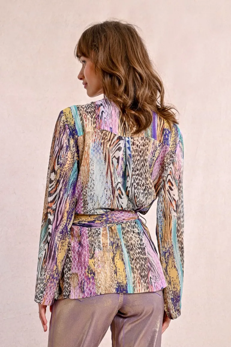 Kimono manches longues à imprimé