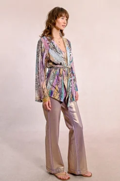 Kimono manches longues à imprimé
