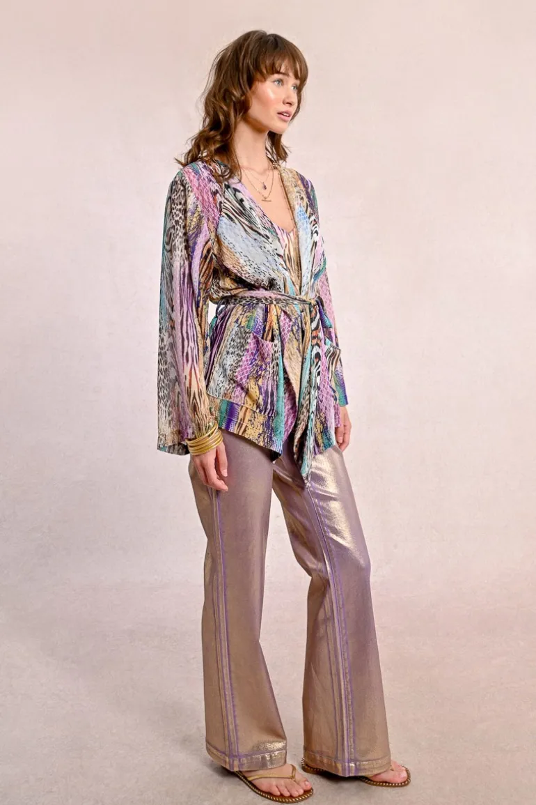Kimono manches longues à imprimé