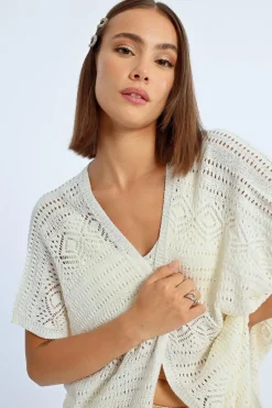 Kimono ouvert en crochet