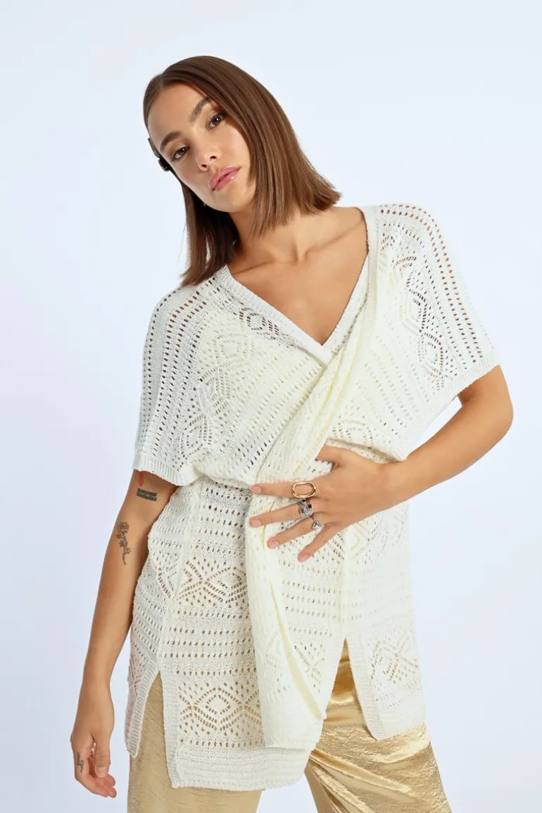 Kimono ouvert en crochet