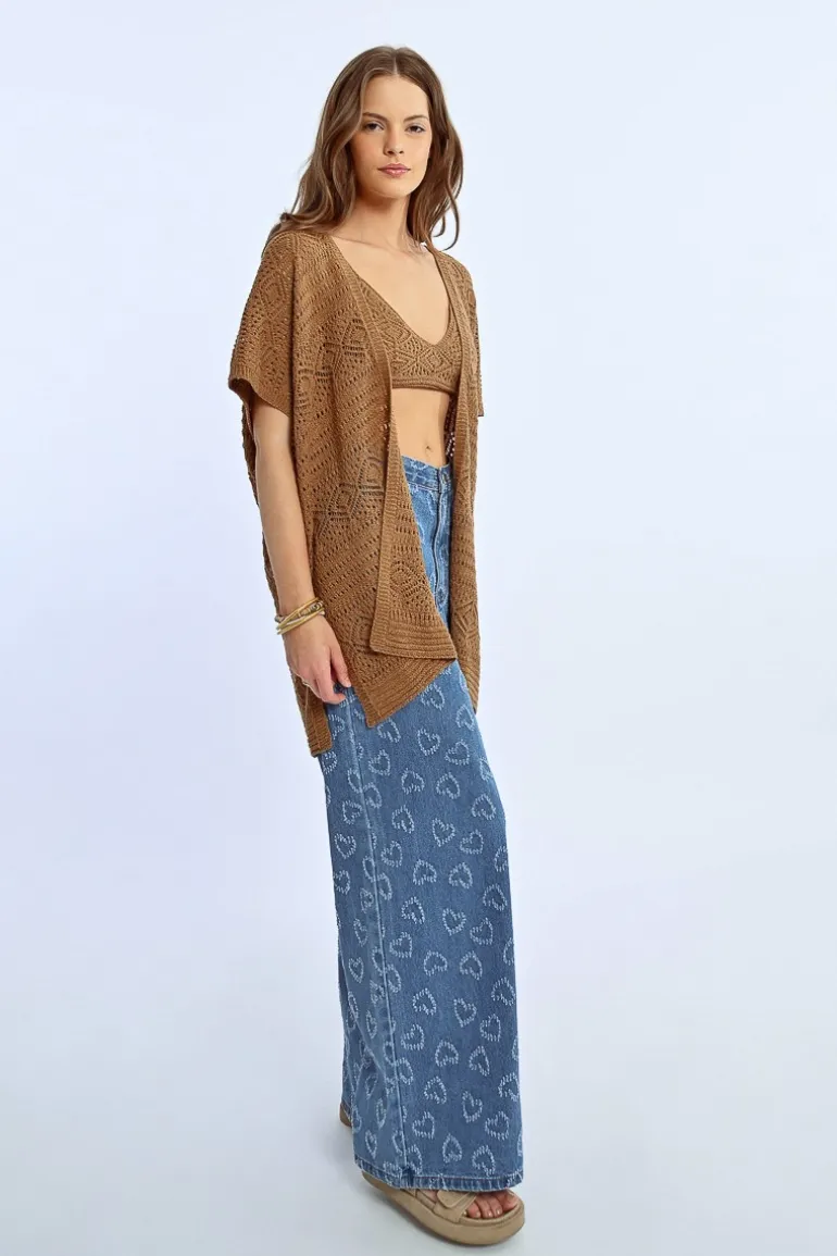 Kimono ouvert en crochet