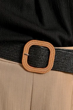 Large ceinture tressée à boucle