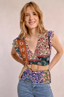 Large ceinture tressée à boucle