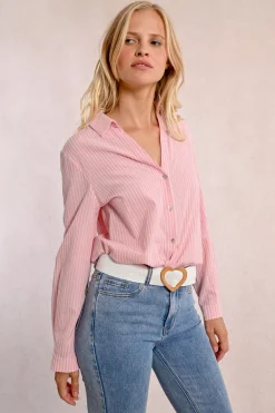 Large ceinture tressée, boucle c艙ur