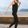 Legging avec bande transparente