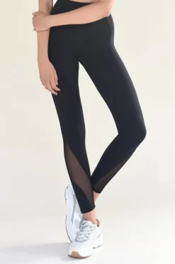 Legging avec bande transparente