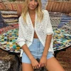 Long cardigan ajouré
