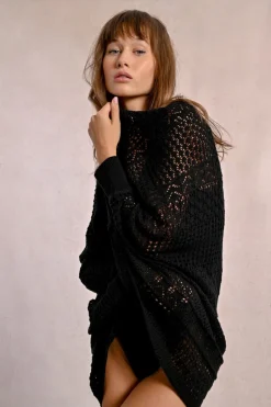 Long cardigan ajouré