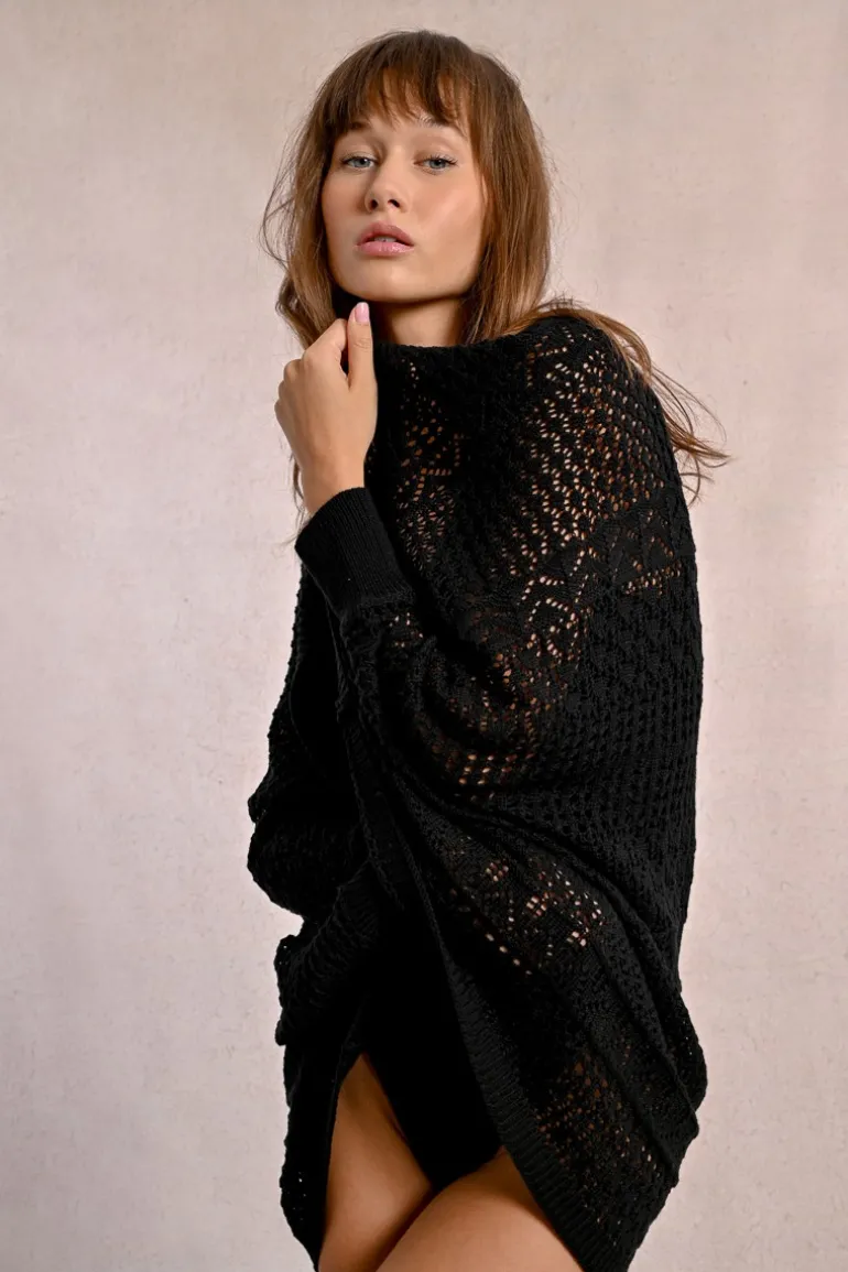 Long cardigan ajouré