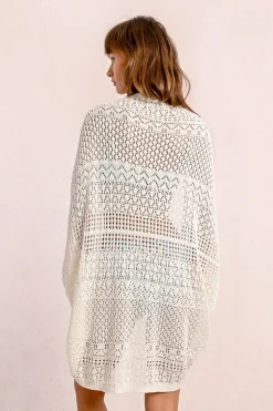 Long cardigan ajouré