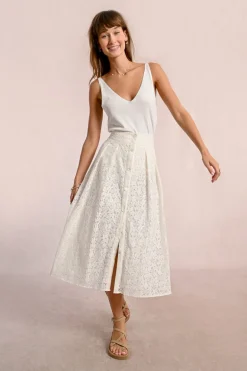 Longue jupe boutonnée