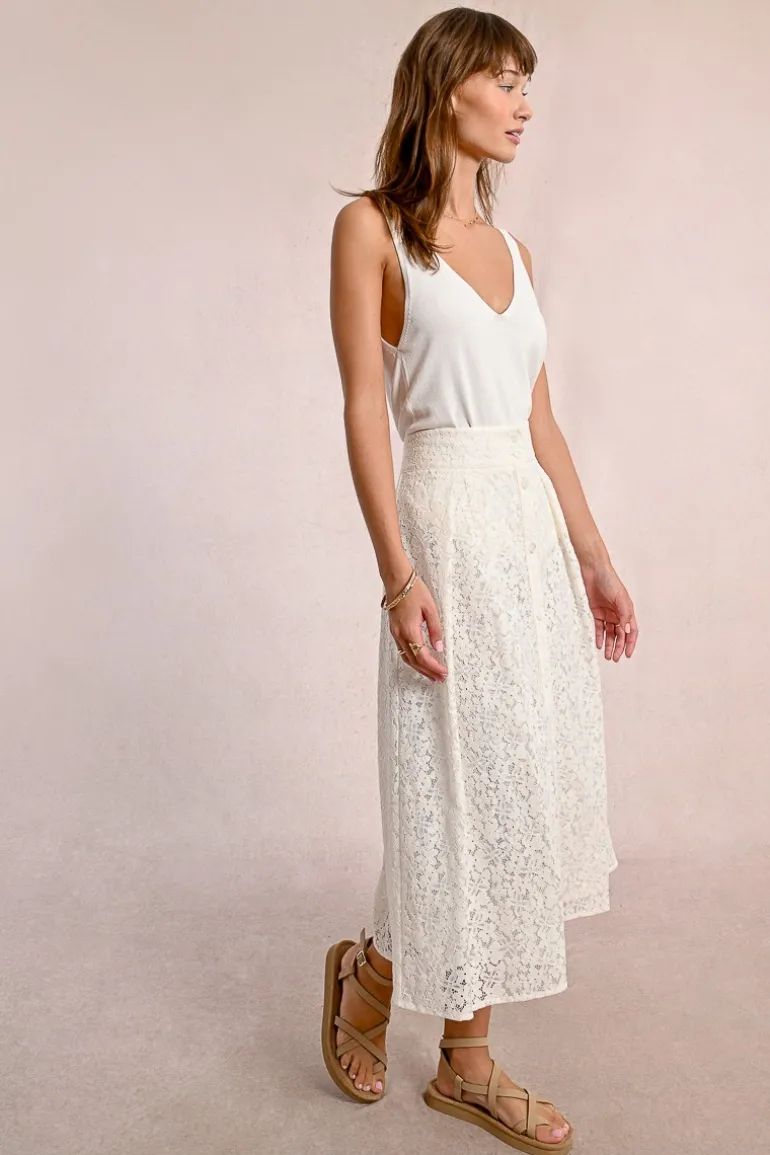 Longue jupe boutonnée